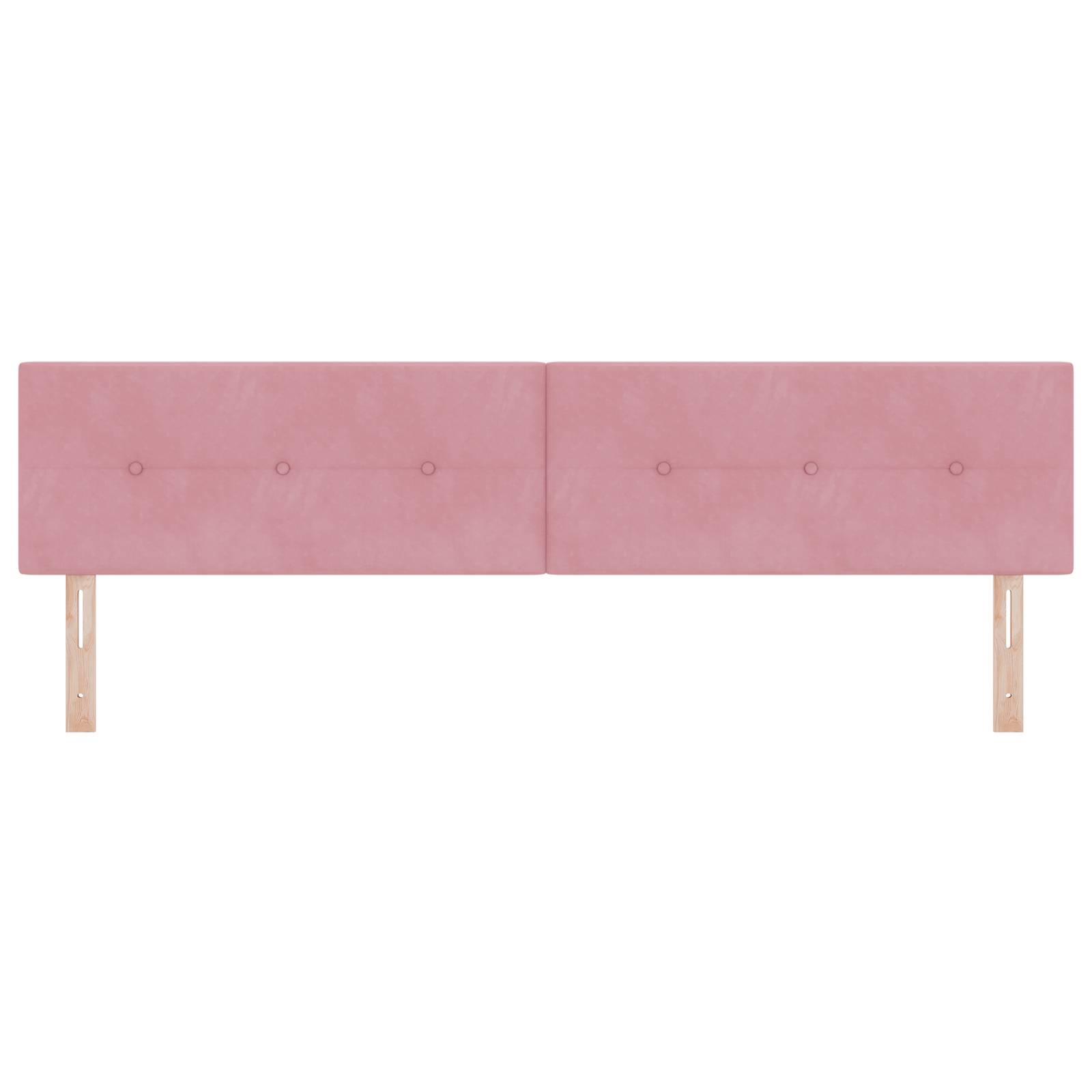vidaXL LED Kopfteil mit Knopfheftung Rosa 100 cm Samt