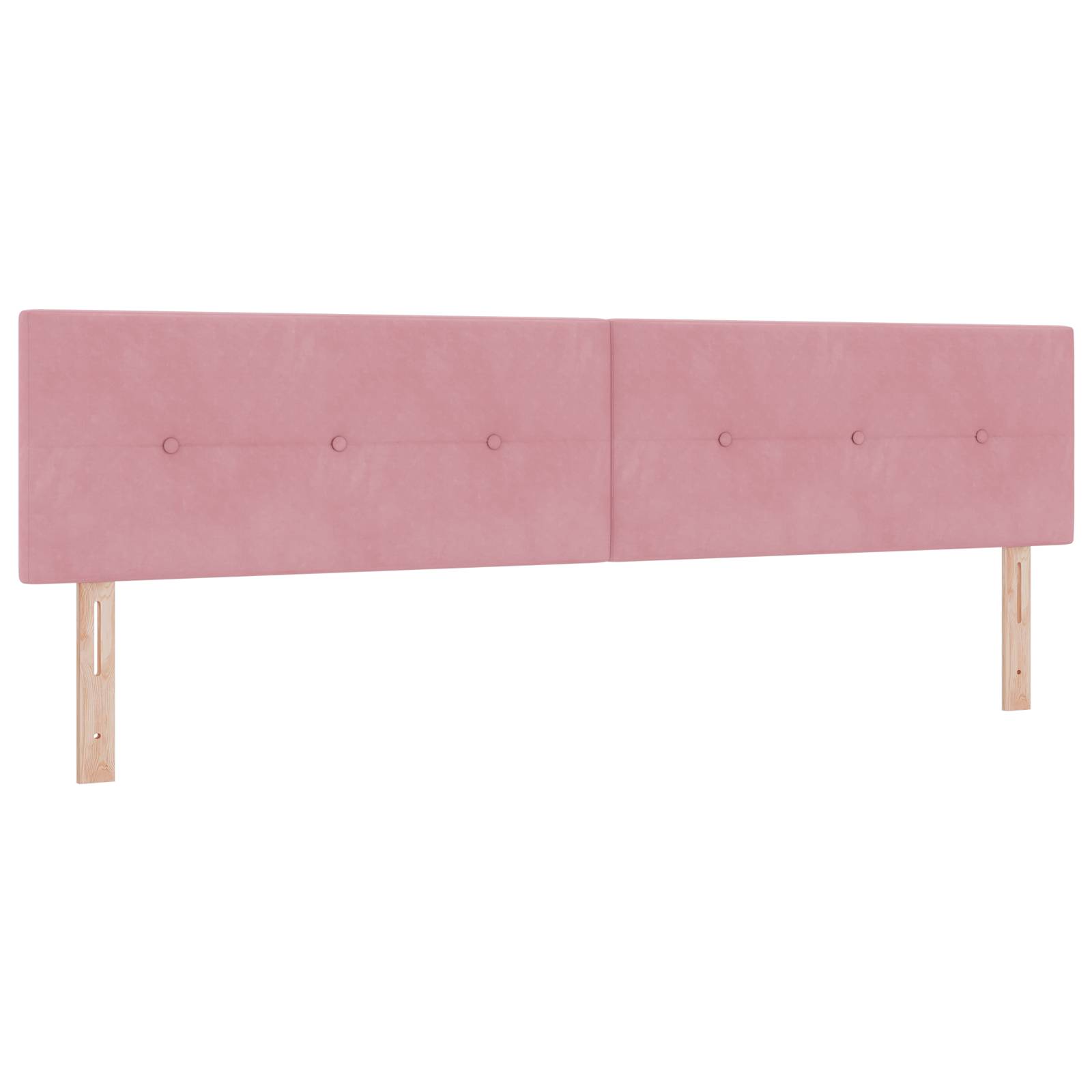 vidaXL LED Kopfteil mit Knopfheftung Rosa 100 cm Samt