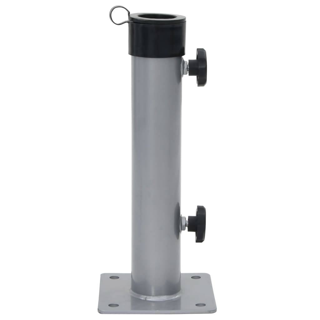 vidaXL Sonnenschirmständer für Ø38/48 mm Mast Silbern Stahl