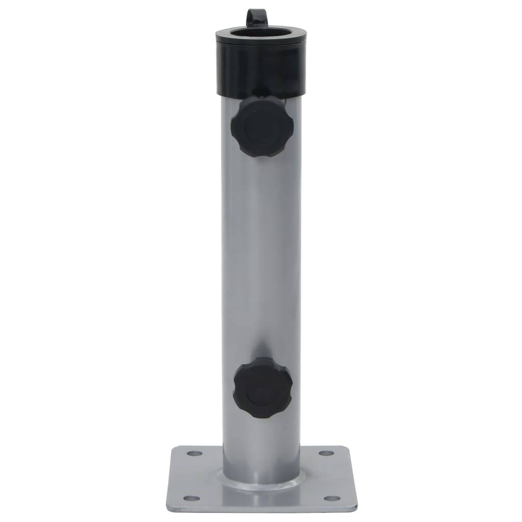 vidaXL Sonnenschirmständer für Ø38/48 mm Mast Silbern Stahl