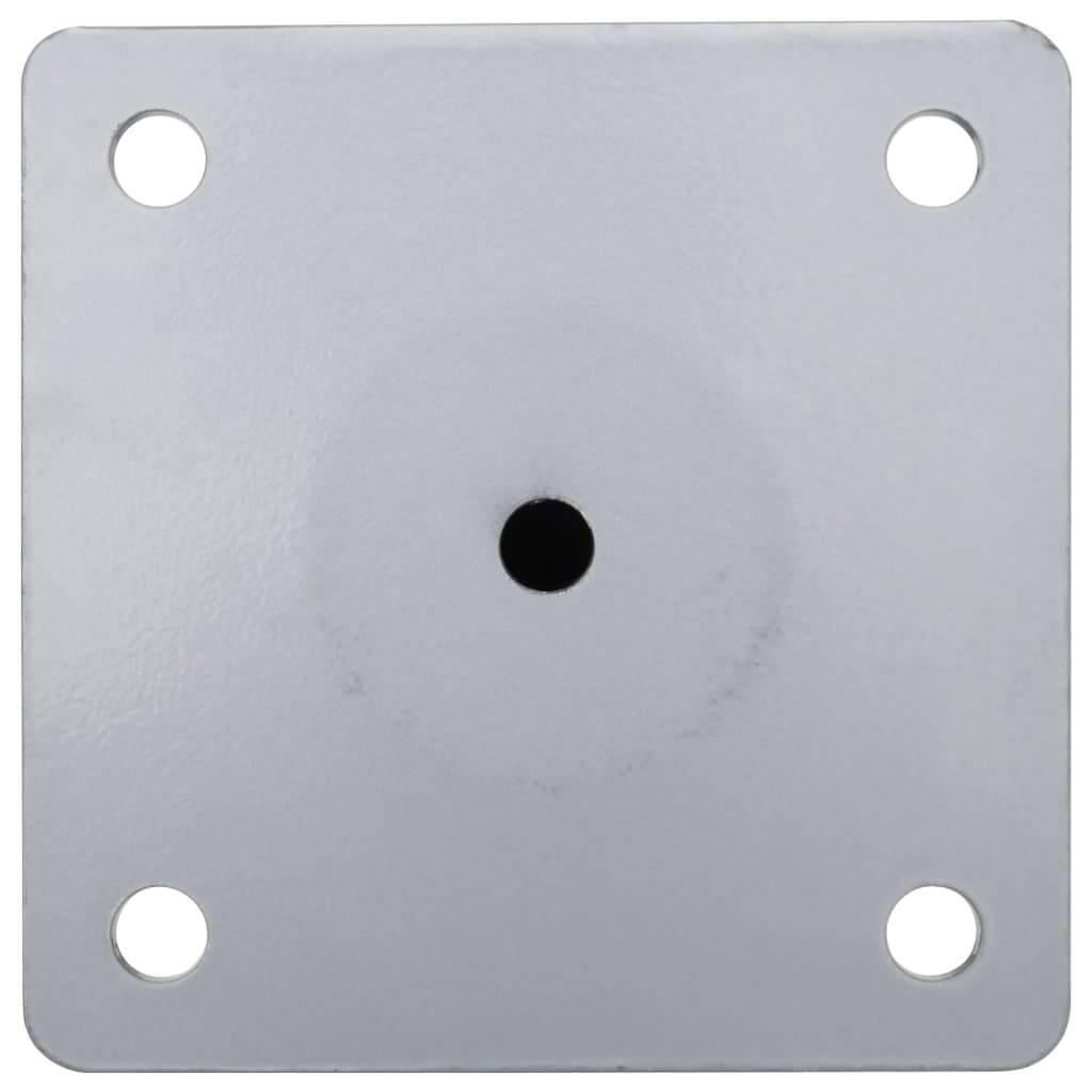 vidaXL Sonnenschirmständer für Ø38/48 mm Mast Silbern Stahl
