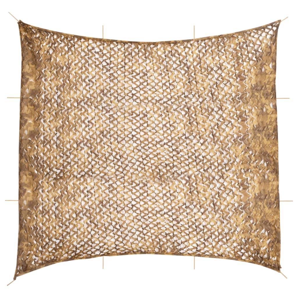 vidaXL Tarnnetz mit Aufbewahrungstasche 614x581 cm Sandfarbe