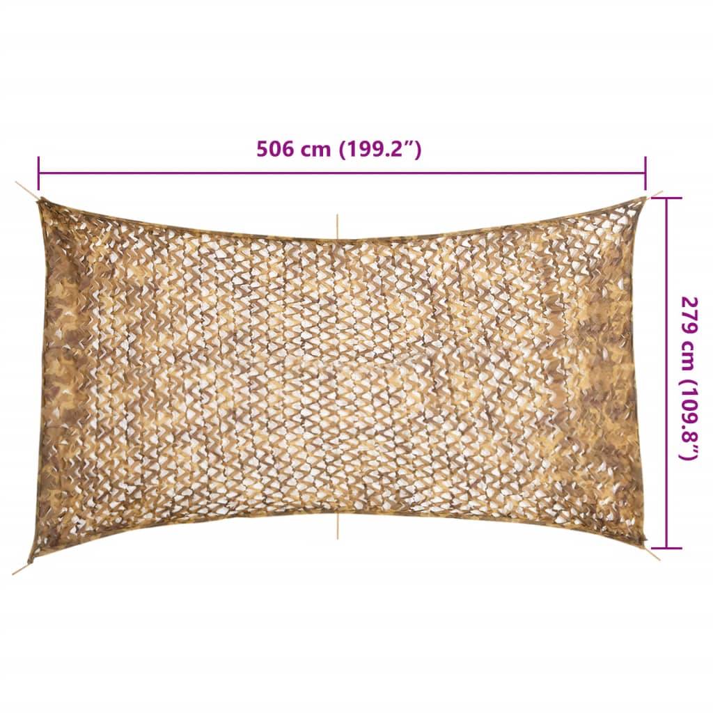 vidaXL Tarnnetz mit Aufbewahrungstasche 506x279 cm Sandfarbe