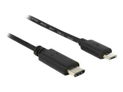 DELOCK USB-C Kabel -> Micro-B St/St 0,5m schwarz Multimedia-Technik USB-Kabel