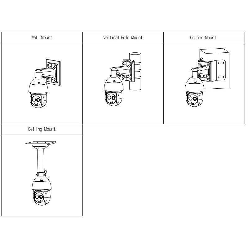 Dahua TPC-SD2241-TB7F8-DW-S2 IP-Thermal Kamera 4MP, 256 x 192 PixelPTZ Kamera, Thermal Kamera | Blickwinkel:24° (Objekt