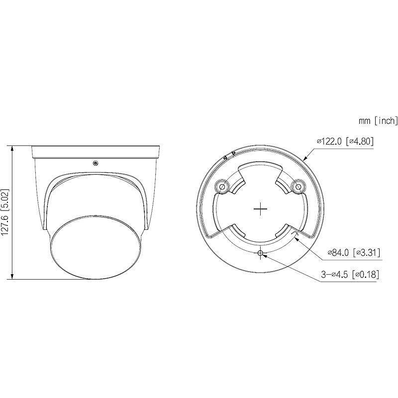 Dahua IPC-HDW3449HP-ZAS-PV-27135-S5 IP-Kamera 4MPx, 4 MegapixelKompakt Kamera | Blickwinkel:103° - 33° (Objektiv-Brennw