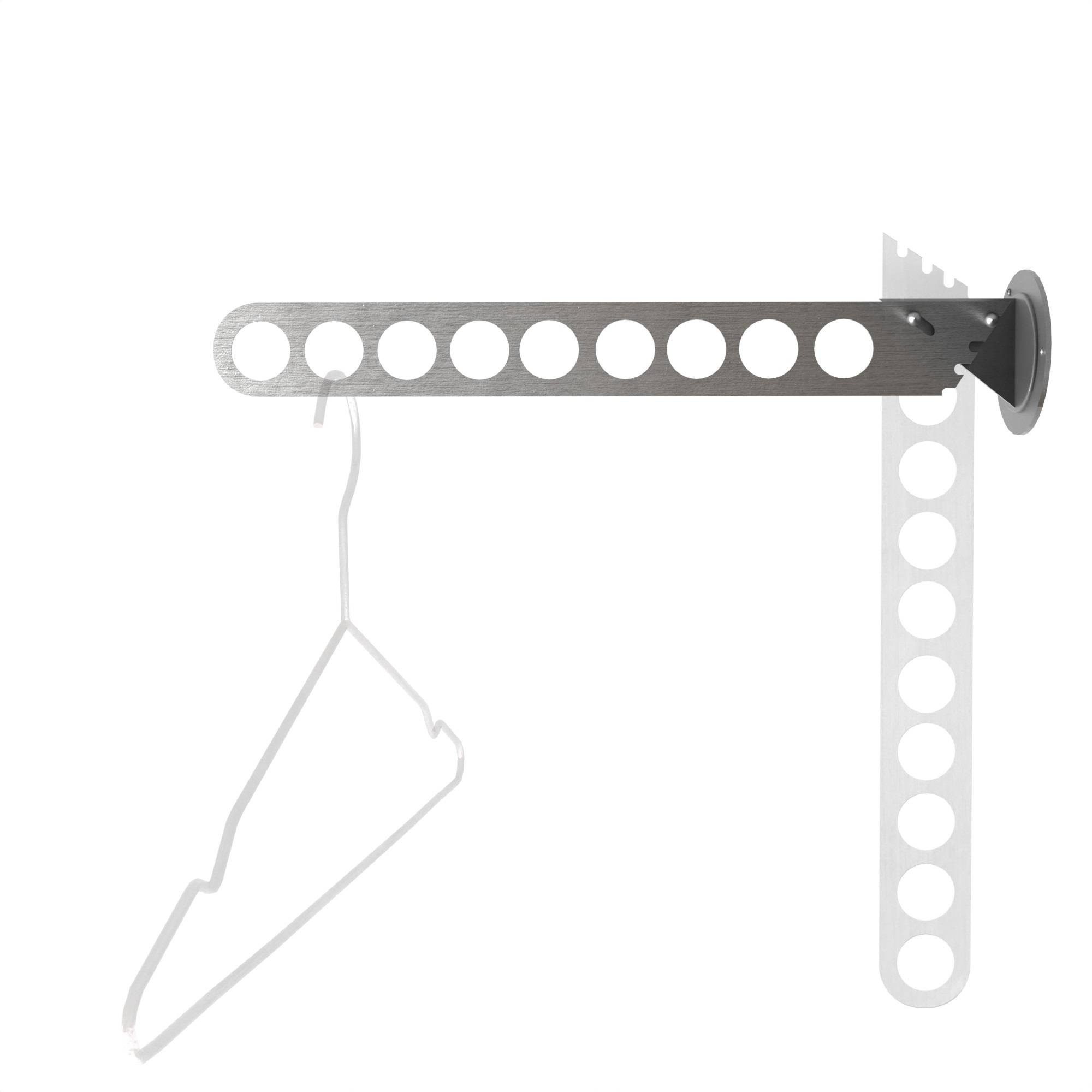 Edelstahl Kleiderlüfter Garderobenhaken Kleiderhaken Wäschestange klappbar Haken 7-Loch