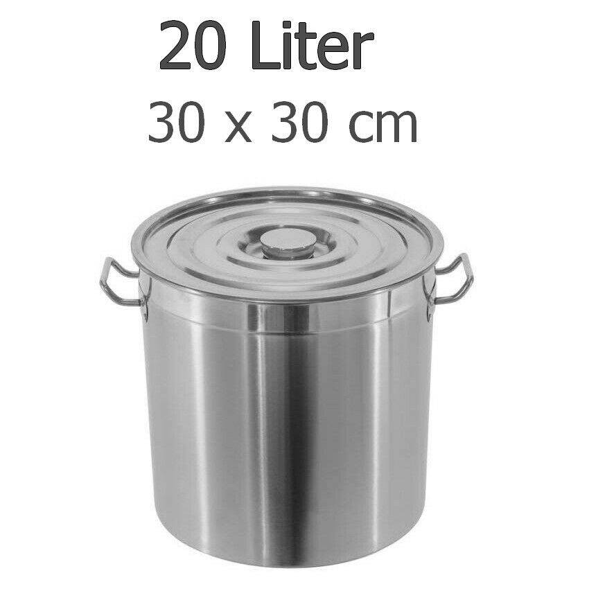 Gastronomie Kochtopf XXL aus Edelstahl in 5 Größen 20l, 30l, 45l, 70l, 90l auswählbar
