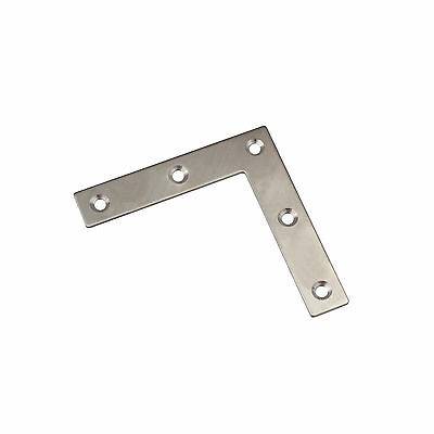 Edelstahl L-Blech Eckwinkel Holzverbinder Lochblech Flachverbinder 6-03 80x80mm 10 Stück