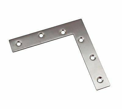 Edelstahl L-Blech Eckwinkel Holzverbinder Lochblech Flachverbinder 6-03 120x120mm 1 Stück