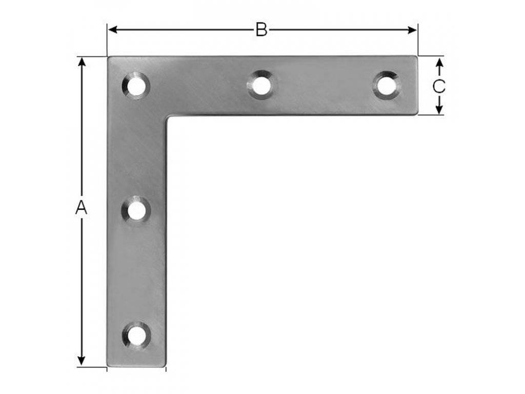 Edelstahl L-Blech Eckwinkel Holzverbinder Lochblech Flachverbinder 6-03 40x40mm 10 Stück