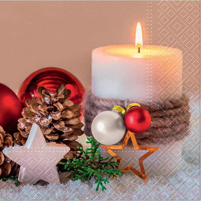 SUSY CARD Weihnachts-Motivservietten "Kerze"