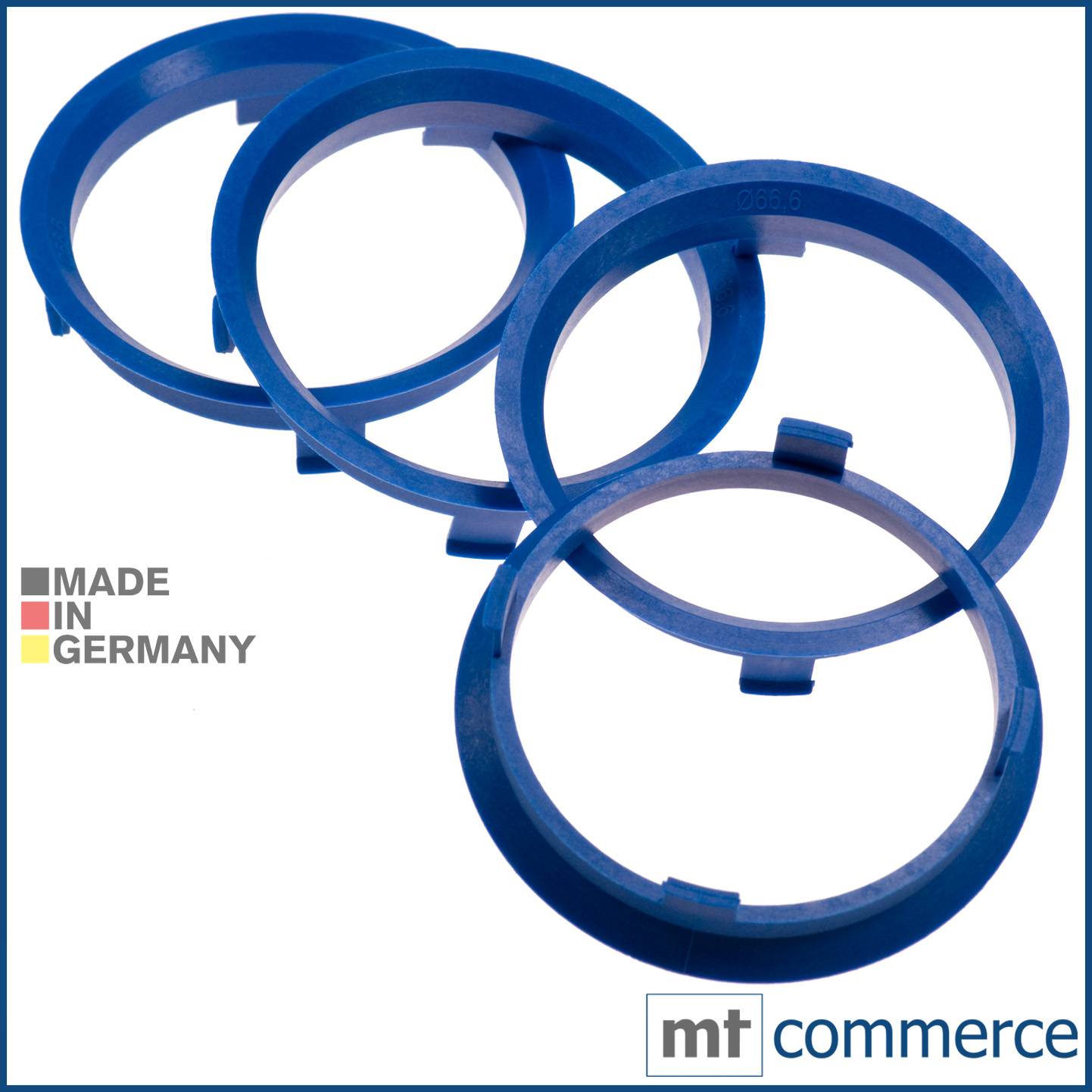 4x BRANDT Zentrierringe 71,6 x 66,6 mm Blau Radnabe Felgen Ringe