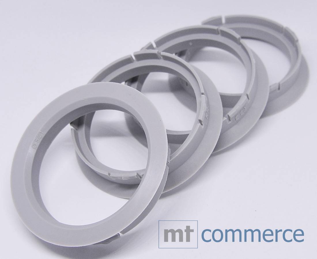 4x BRANDT Zentrierringe 63,3 x 54,1 mm Hellgrau Radnabe Felgen Ringe kompatibel mit Alutec Anzio Rial Toyota Mazda Hyundai u.a.