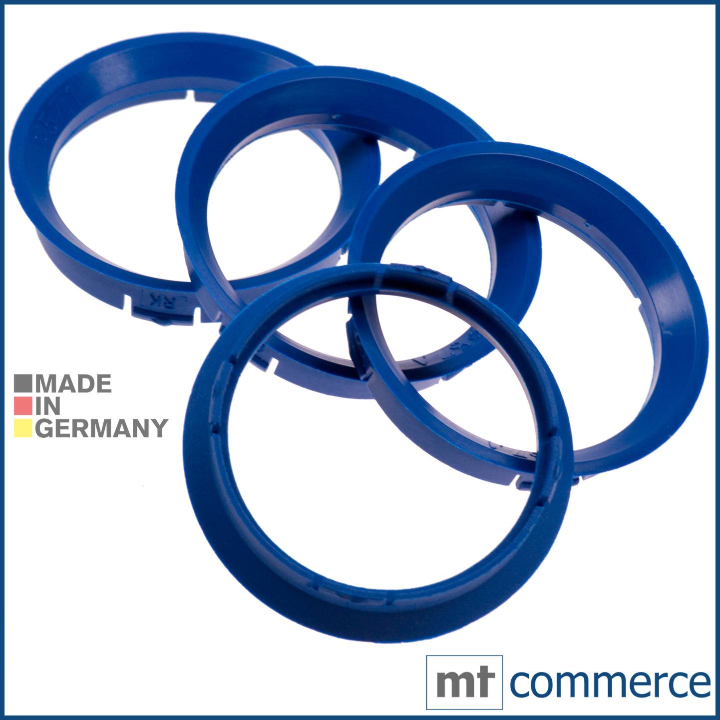 4x BRANDT Zentrierringe 63,3 x 57,1 mm blau Radnabe Felgen Ringe kompatibel mit CMS DBV Proline Schmidt VW Audi Skoda Seat u.a.