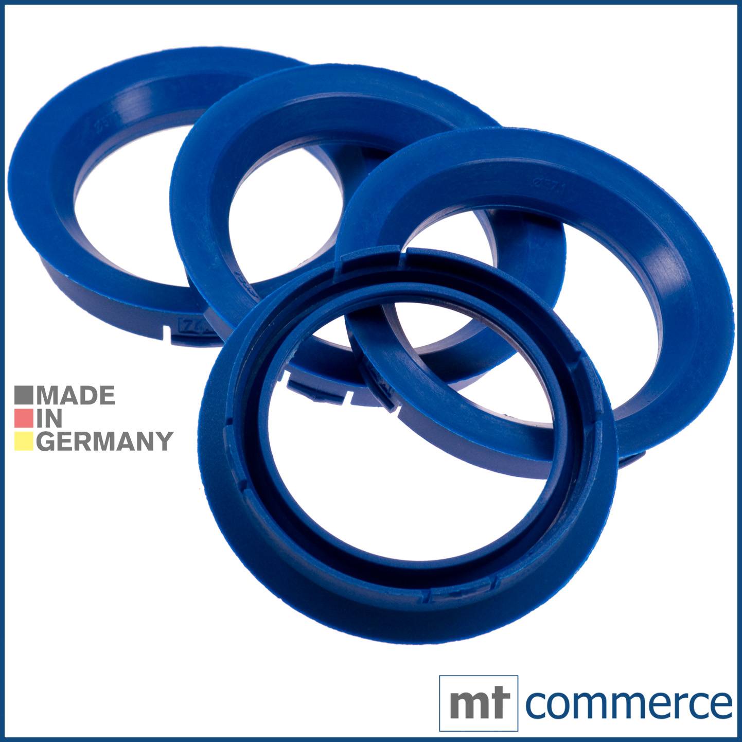 4x BRANDT Zentrierringe 74,1 x 57,1 mm blau Radnabe Felgen Ringe