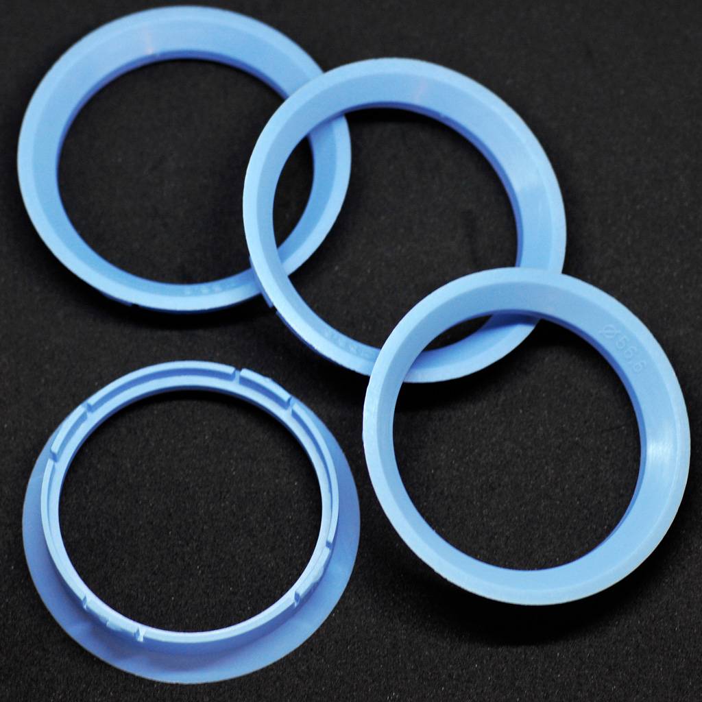 4x BRANDT Zentrierringe 63,3 x 56,6 mm hellblau Radnabe Felgen Ringe kompatibel mit Alutec Rial ATS Anzio Opel Fiat Daewoo u.a.