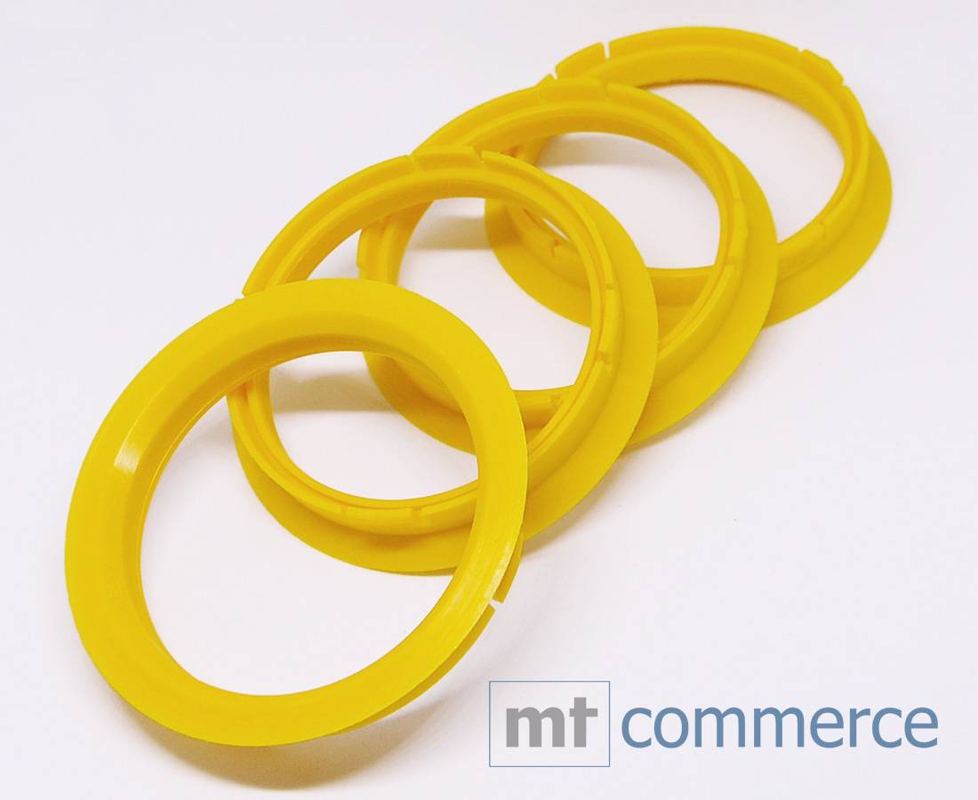 4x BRANDT Zentrierringe 74,1 x 65,1 mm Hellgelb Radnabe Felgen Ringe