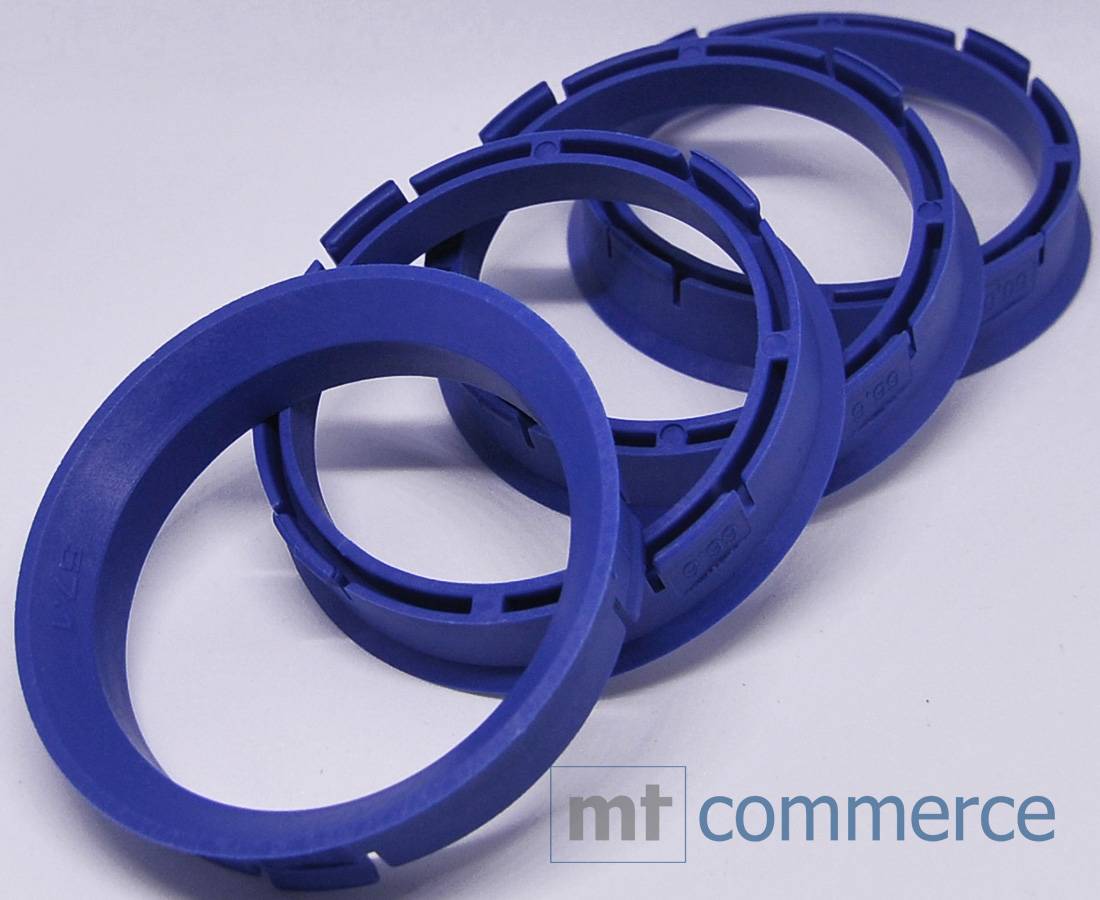 4x BRANDT Zentrierringe 66,6 x 57,1 mm blau Radnabe Felgen Ringe