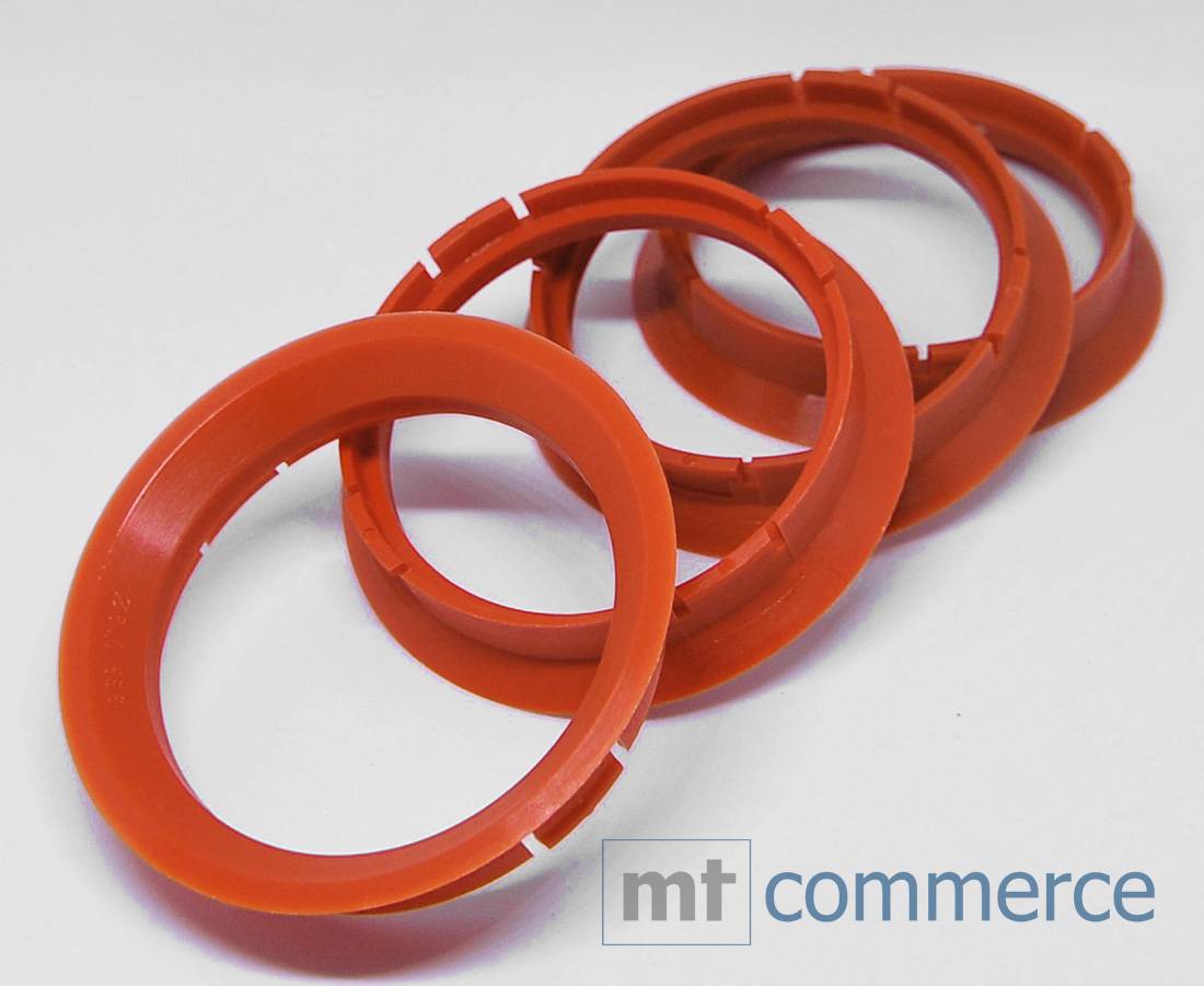 4x BRANDT Zentrierringe 64,0 x 56,6 mm blutorange Radnabe Felgen Ringe