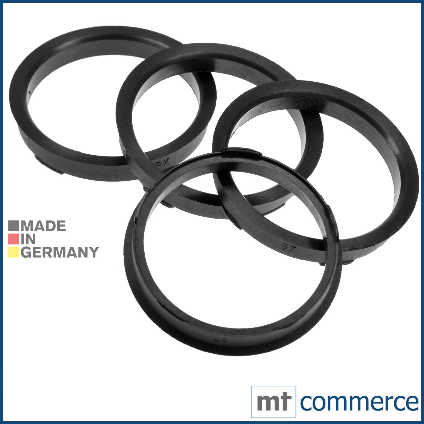 4x BRANDT Zentrierringe 67,0 x 60,1 mm schwarz Radnabe Felgen Ringe