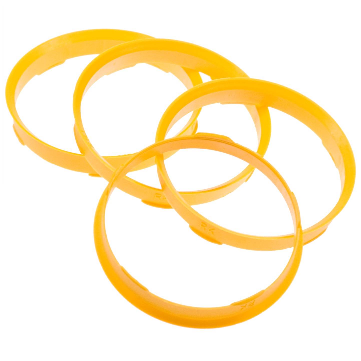 4x BRANDT Zentrierringe 67,0 x 65,1 mm gelb Radnabe Felgen Ringe