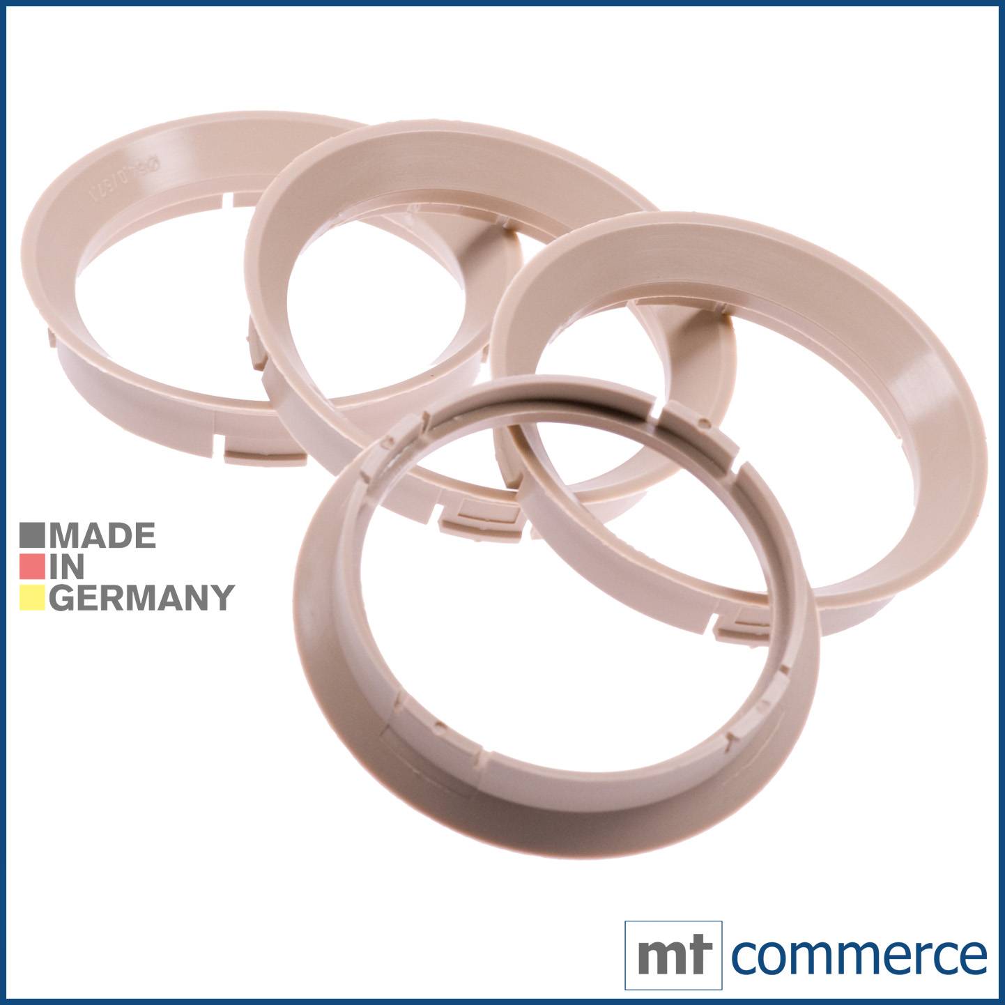 4x BRANDT Zentrierringe 64,0 x 57,1 mm beige Radnabe Felgen Ringe