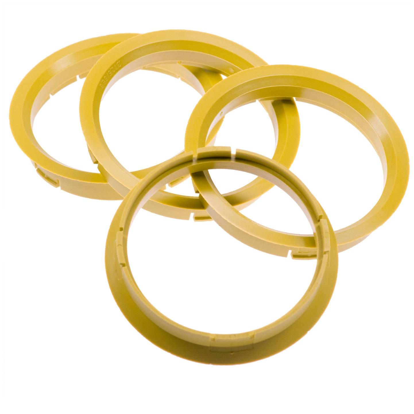 4x BRANDT Zentrierringe 72,5 x 66,6 mm gelb Radnabe Felgen Ringe