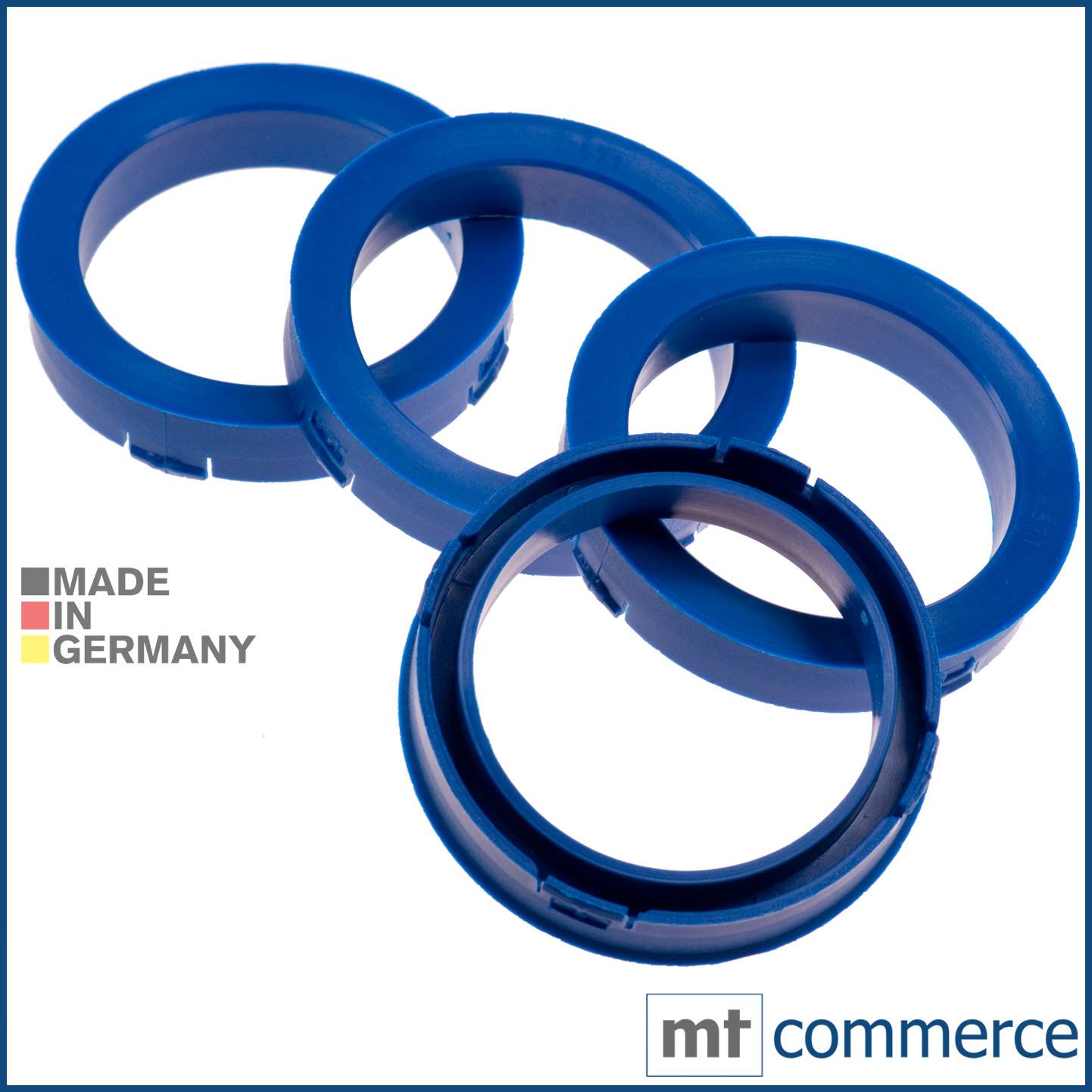 4x BRANDT Zentrierringe 73,1 x 57,1 mm blau Radnabe Felgen Ringe