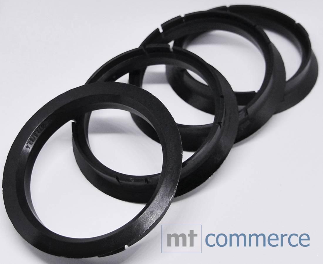 4x BRANDT Zentrierringe 72,5 x 63,4 mm schwarz Radnabe Felgen Ringe