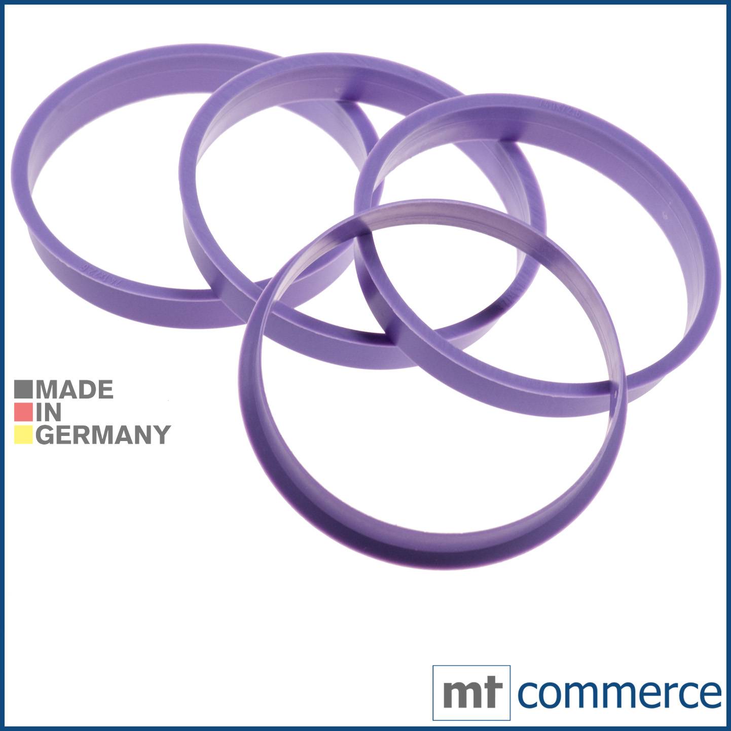 4x BRANDT Zentrierringe 74,1 x 72,6 mm lila Radnabe Felgen Ringe