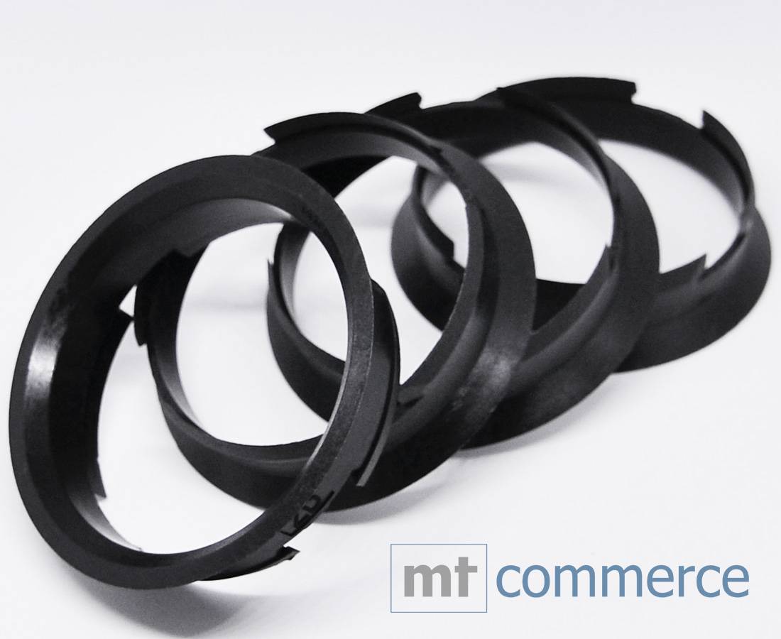 4x BRANDT Zentrierringe 63,4 x 60,1 mm schwarz Radnabe Felgen Ringe