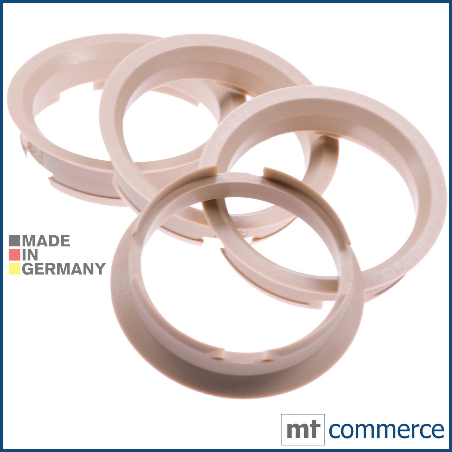4x BRANDT Zentrierringe 63,4 x 56,6 mm beige Radnabe Felgen Ringe
