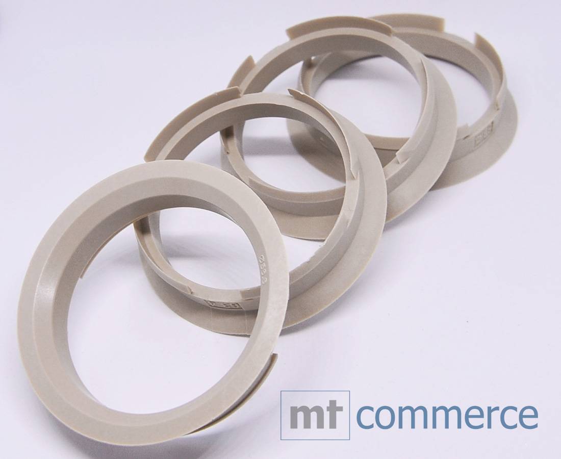 4x BRANDT Zentrierringe 63,4 x 56,6 mm beige Radnabe Felgen Ringe