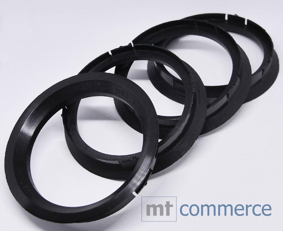 4x BRANDT Zentrierringe 76,0 x 65,1 mm schwarz Radnabe Felgen Ringe