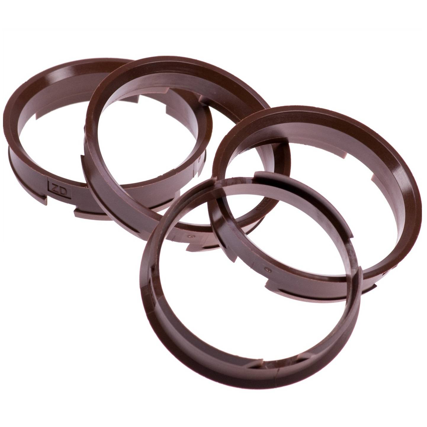 4x BRANDT Zentrierringe 72,6 x 66,6 mm Braun Radnabe Felgen Ringe