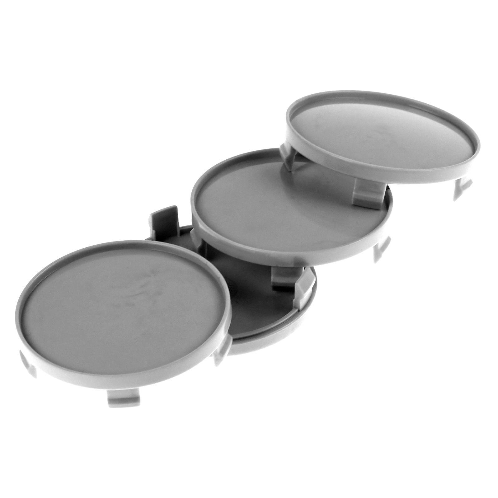 4x BRANDT Nabenkappen AD: 68 x H: 10,8 ID: 66 mm Felgen Deckel Radnaben Kappen Grau Gewölbt mit Rand kompatibel mit BMW