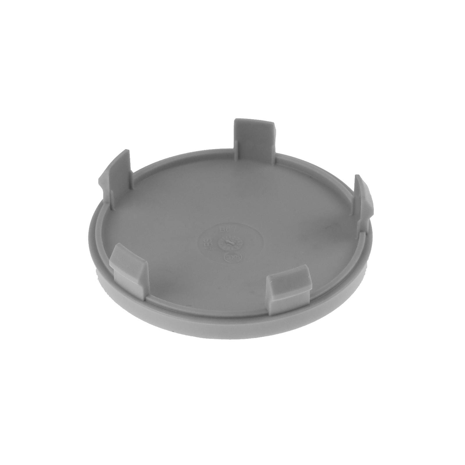 4x BRANDT Nabenkappen AD: 68 x H: 10,8 ID: 66 mm Felgen Deckel Radnaben Kappen Grau Gewölbt mit Rand kompatibel mit BMW