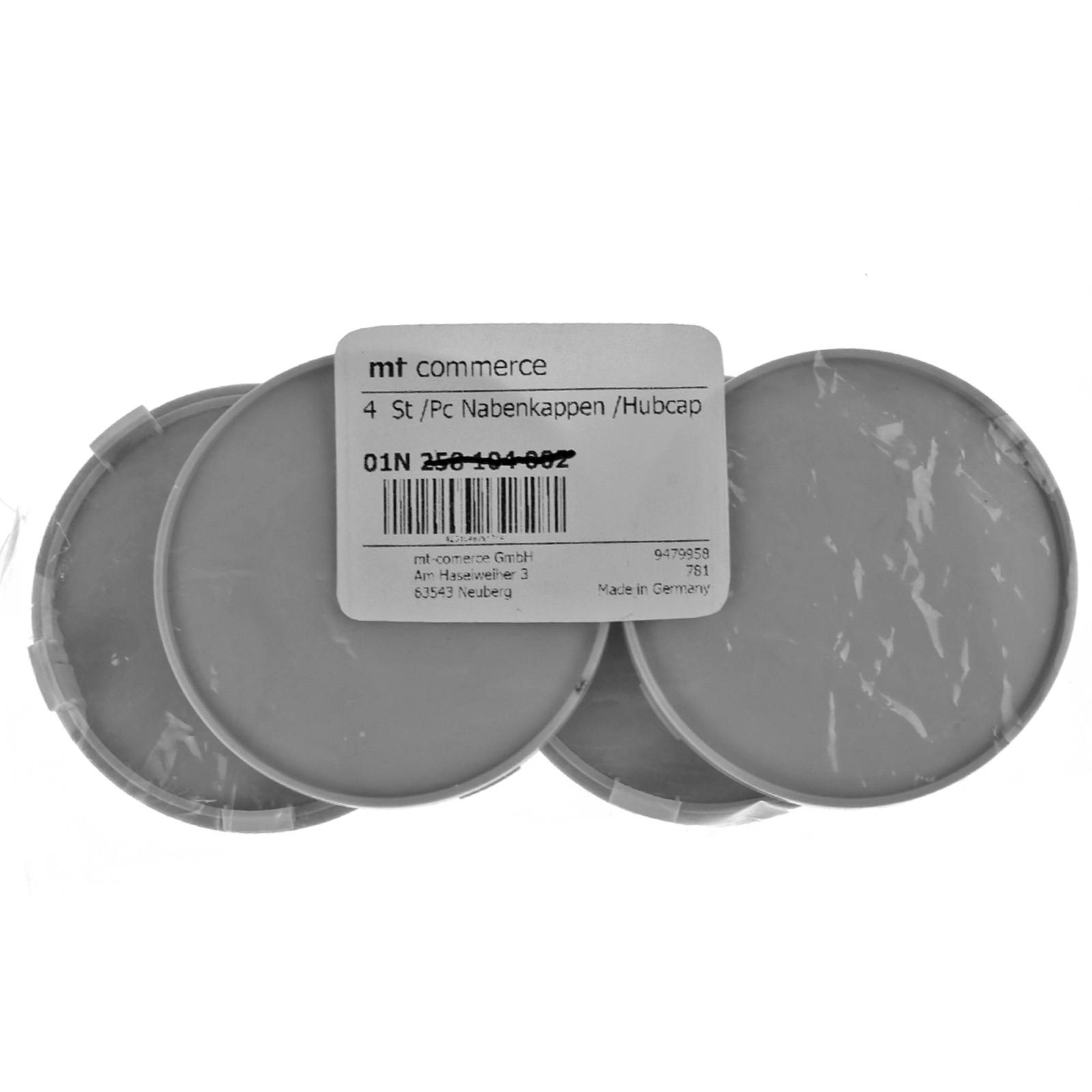 4x BRANDT Nabenkappen AD: 68 x H: 10,8 ID: 66 mm Felgen Deckel Radnaben Kappen Grau Gewölbt mit Rand kompatibel mit BMW