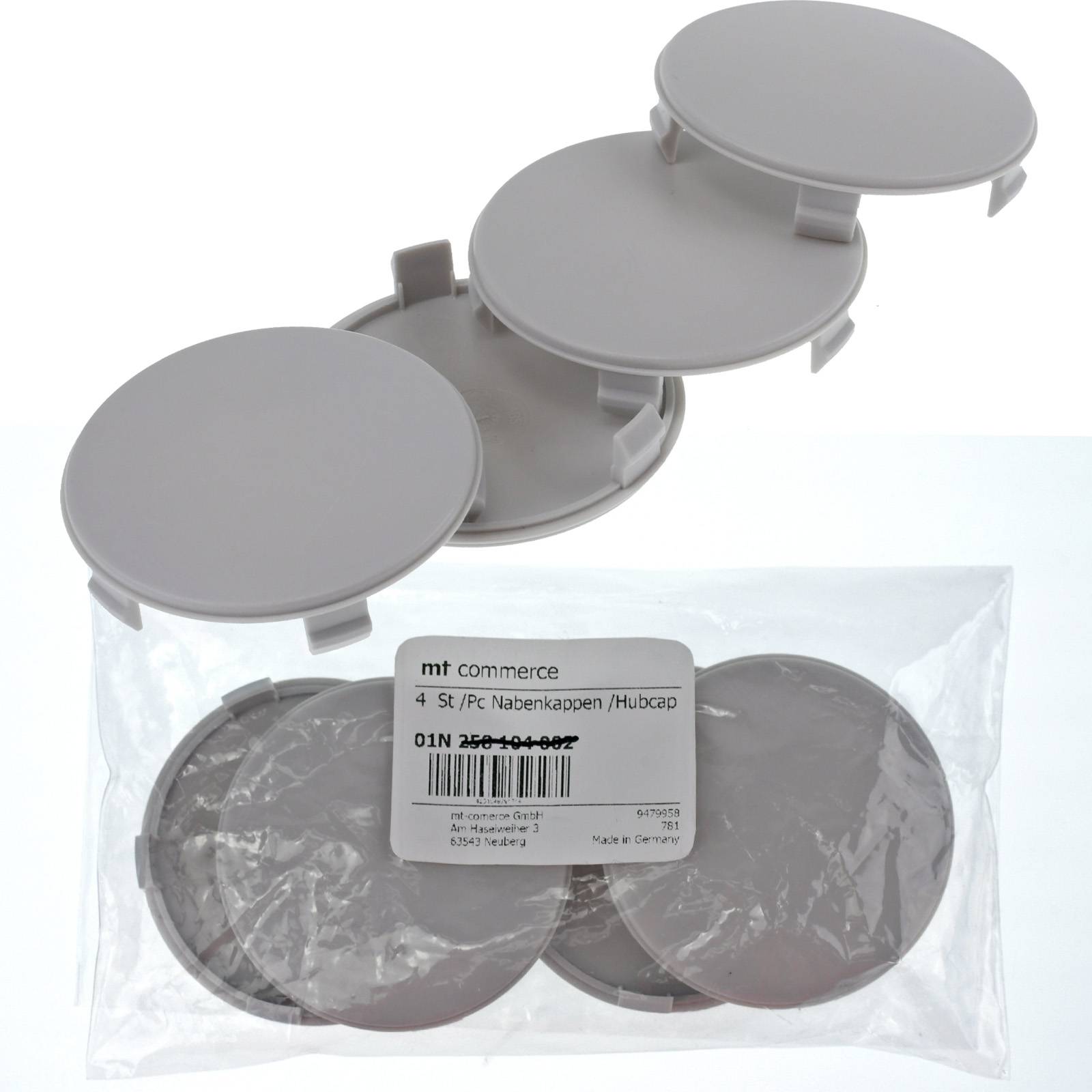 4x BRANDT Nabenkappen AD: 68 x H: 11,1 ID: 57,1 mm Felgen Deckel Radnaben Kappen Grau Gewölbt kompatibel mit BMW