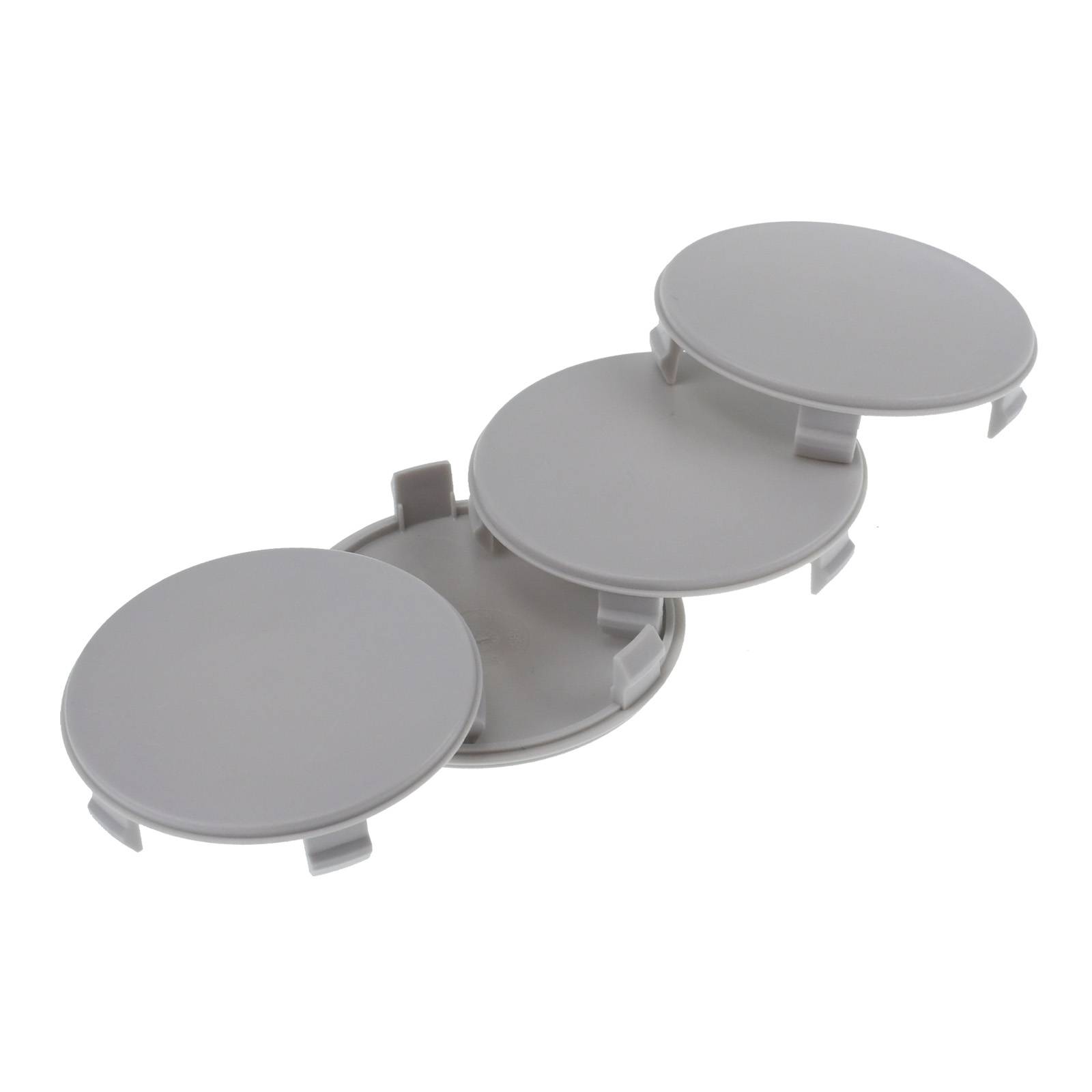 4x BRANDT Nabenkappen AD: 68 x H: 11,1 ID: 57,1 mm Felgen Deckel Radnaben Kappen Grau Gewölbt kompatibel mit BMW