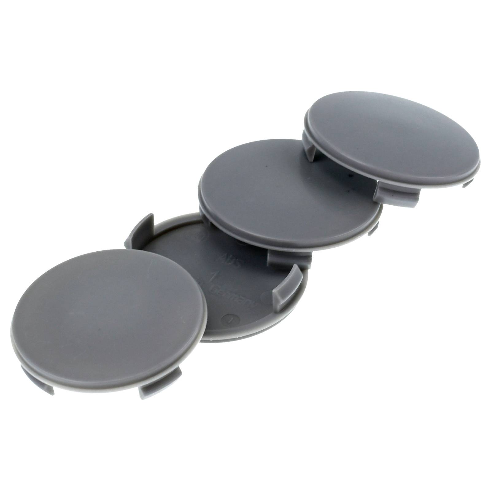 4x BRANDT Nabenkappen AD: 60 x H: 9,5 ID: 56 mm Felgen Deckel Kappen Grau Gewölbt kompatibel mit Alutec Rial Anzio