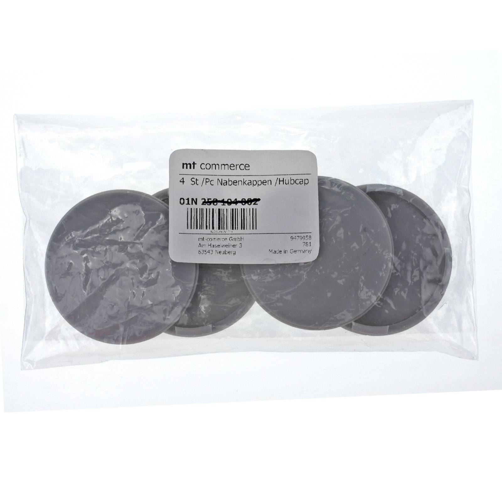 4x BRANDT Nabenkappen AD: 60 x H: 9,5 ID: 56 mm Felgen Deckel Kappen Grau Gewölbt kompatibel mit Alutec Rial Anzio