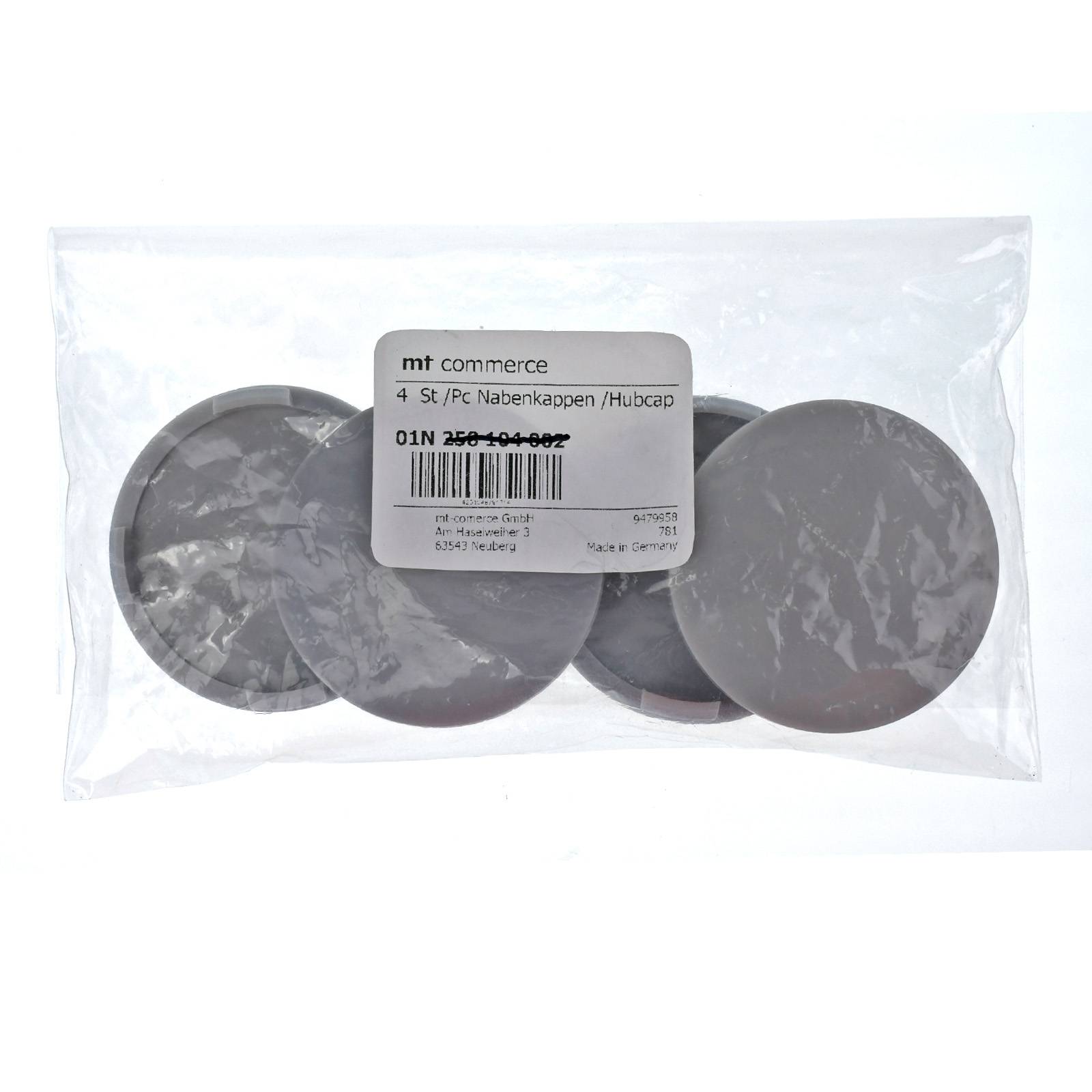 4x BRANDT Nabenkappen AD: 60 x H: 9 ID: 56 mm Felgen Deckel Kappen Grau Gewölbt kompatibel mit Alutec Rial Anzio