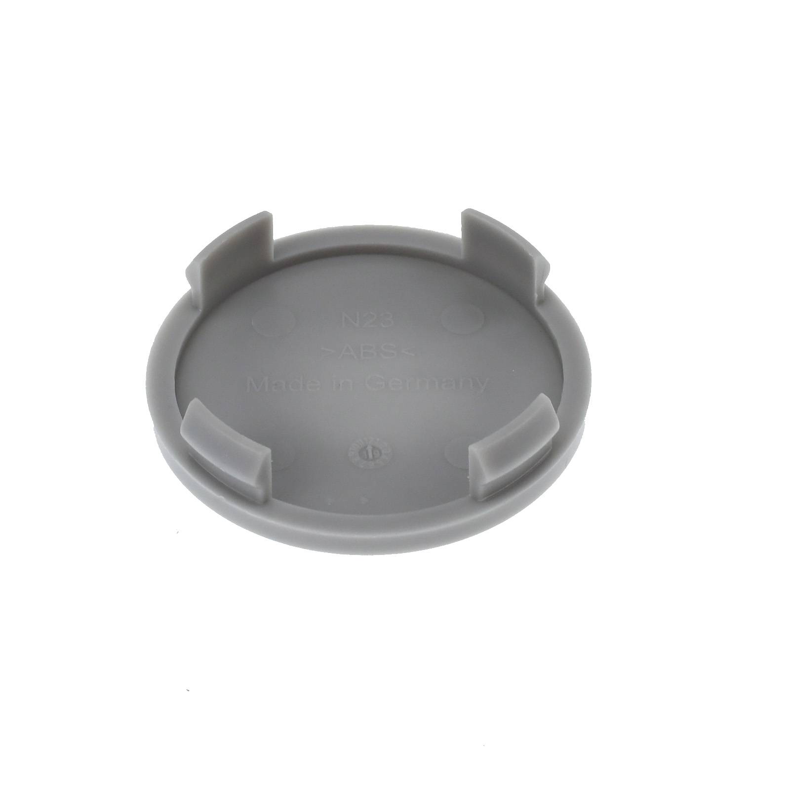 4x BRANDT Nabenkappen AD: 60 x H: 9 ID: 56 mm Felgen Deckel Kappen Grau Gewölbt kompatibel mit Alutec Rial Anzio