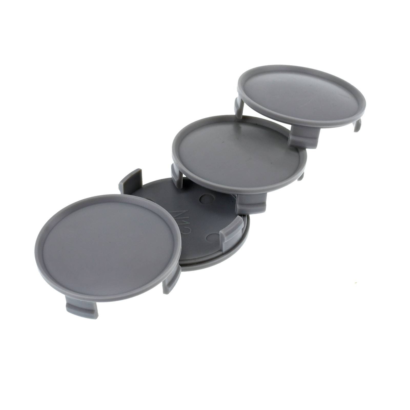 4x BRANDT Nabenkappen AD: 74,3 x H: 15 ID: 71,5 mm Felgen Deckel Radnaben Kappen Grau Gewölbt kompatibel mit Mercedes