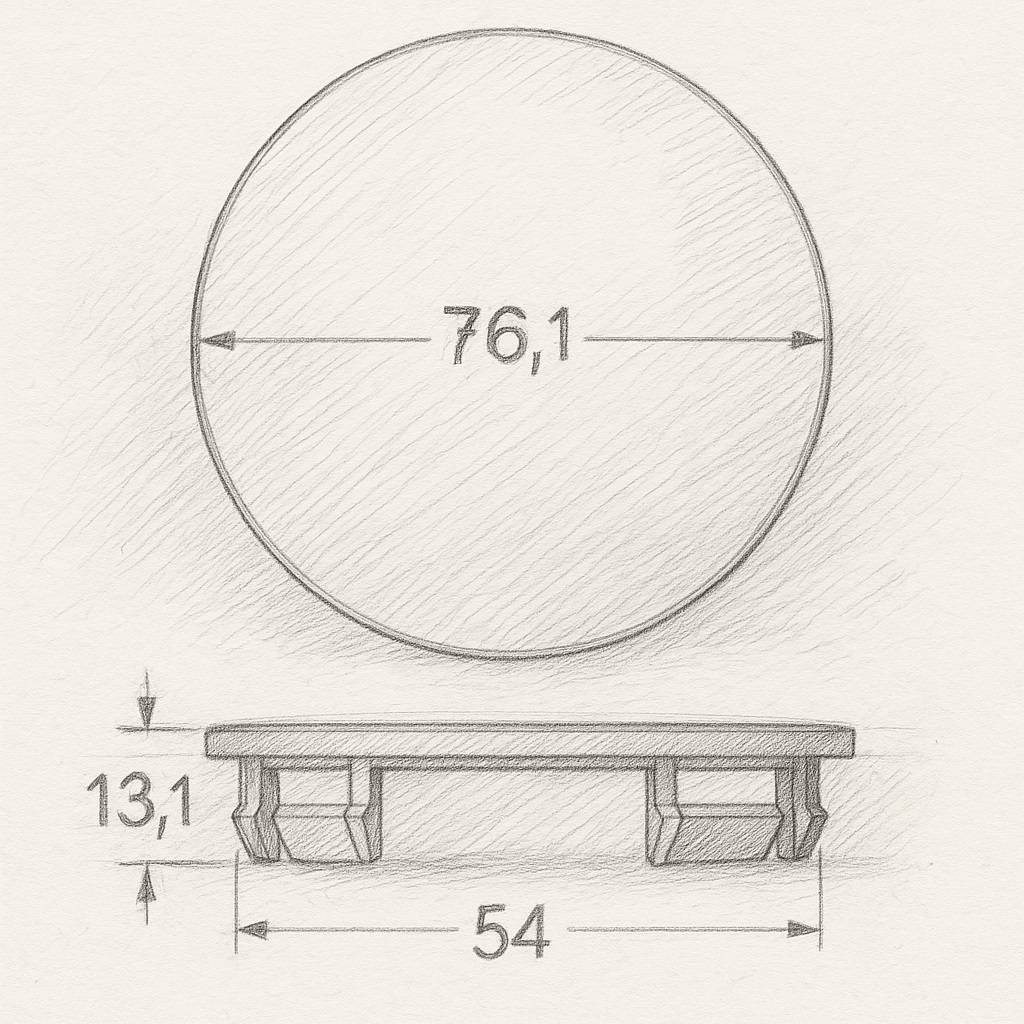 4x BRANDT Nabenkappen Schwarz AD: 75 x H: 13 ID: 54 mm Felgen Deckel Radnaben Kappe Kompatibel mit Porsche 911 Boxster 981 Cayman Panamera Cayenne