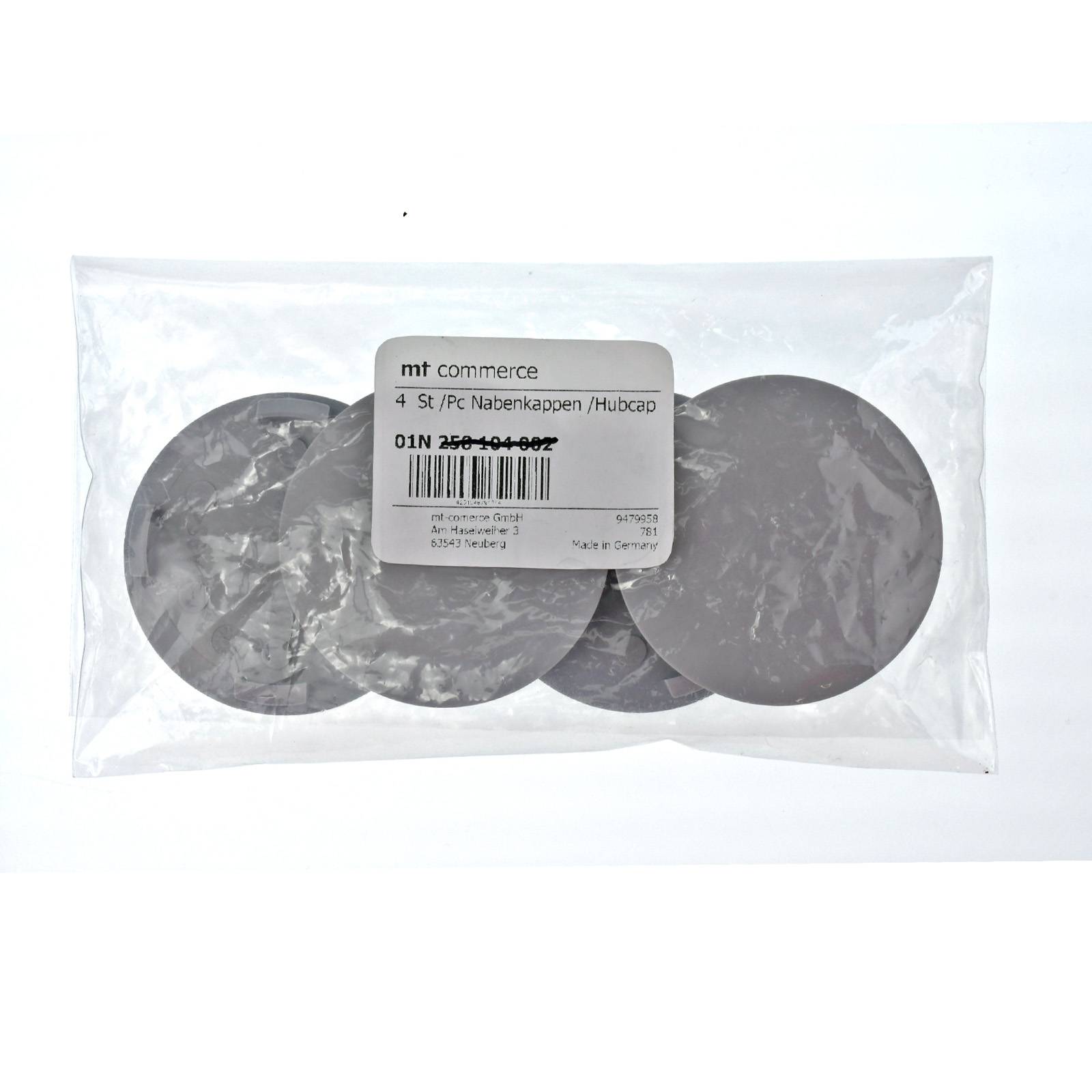 4x BRANDT Nabenkappen AD: 63,5 x H: 10 ID: 57,7 mm Felgen Deckel Radnaben Kappen Grau Flach kompatibel mit Ronal Felgen