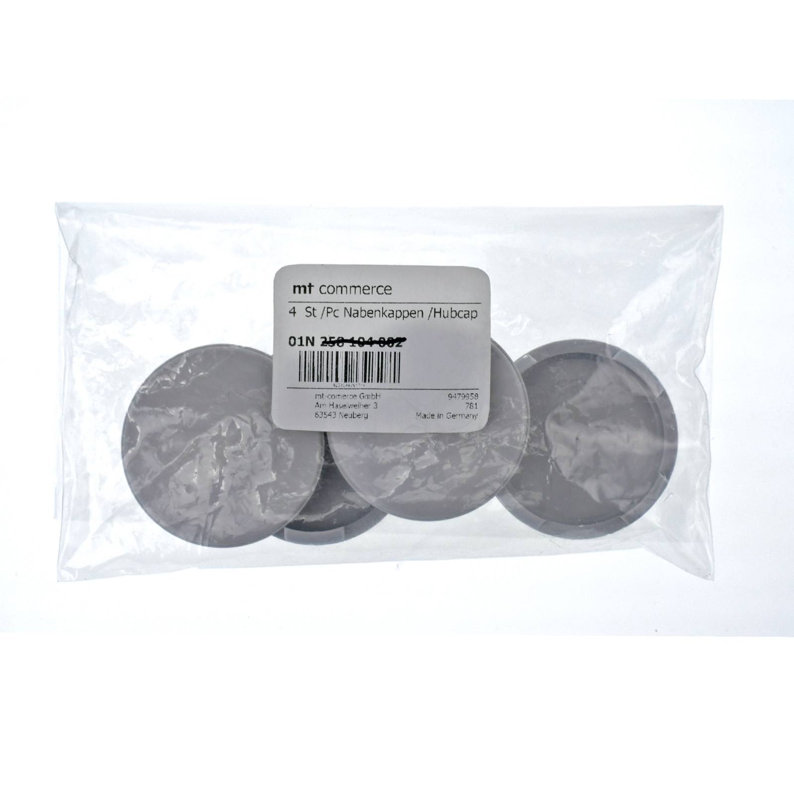 4x BRANDT Nabenkappen AD: 54 x H: 10,6 ID: 50,8 mm Felgen Deckel Kappen Grau Gewölbt kompatibel mit Ford Renault Dacia