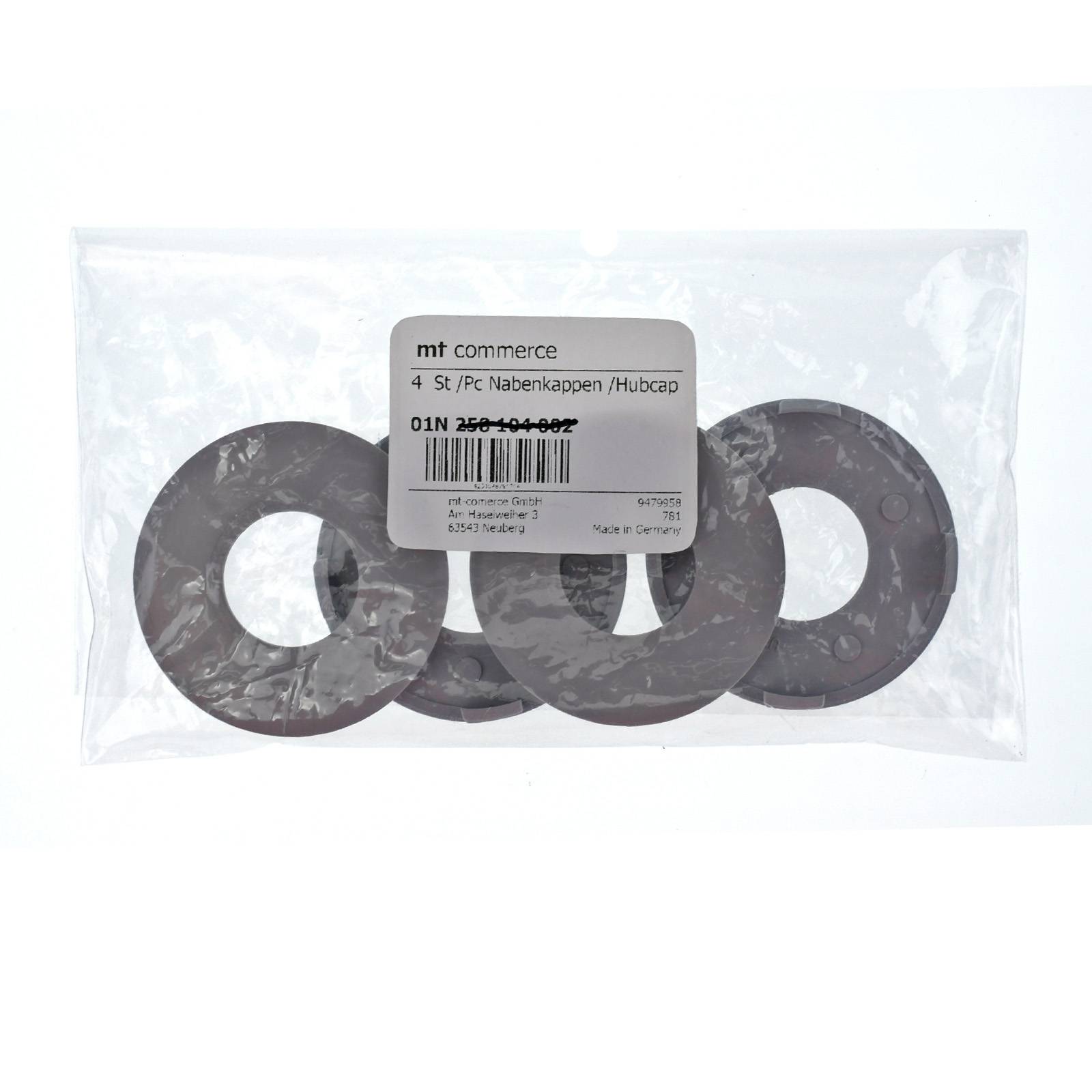 4x BRANDT Nabenkappen AD: 59,2 x H: 8,4 ID: 56,8 mm Felgen Deckel Radnaben Kappen Grau Flach kompatibel mit DBV Felgen